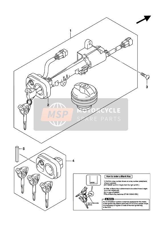 Suzuki AN400 BURGMAN 2018 Lock Set for a 2018 Suzuki AN400 BURGMAN